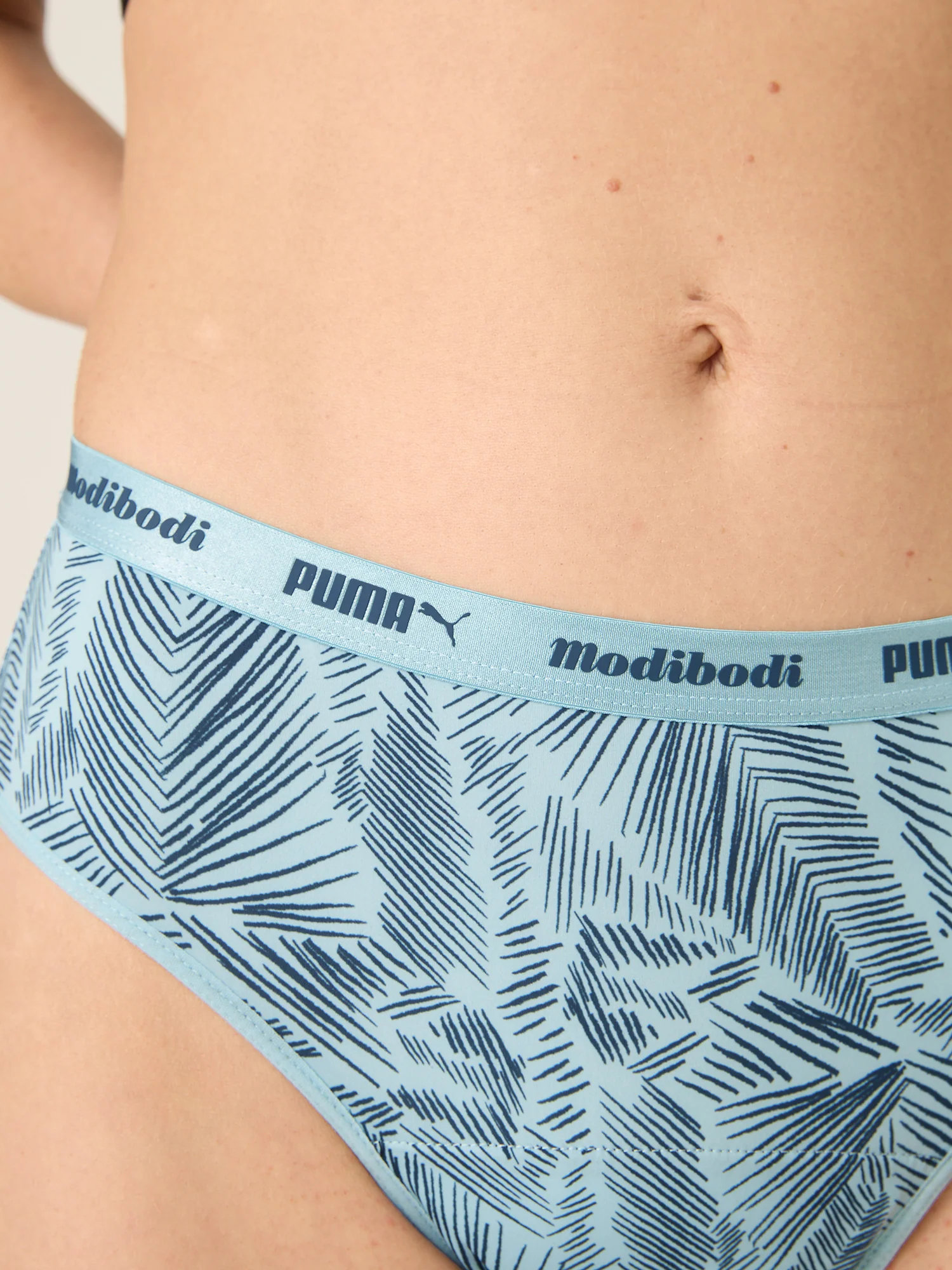 Puma X Modibodi Active Printed Classic Brief Moderate Palm Blue - Image 4