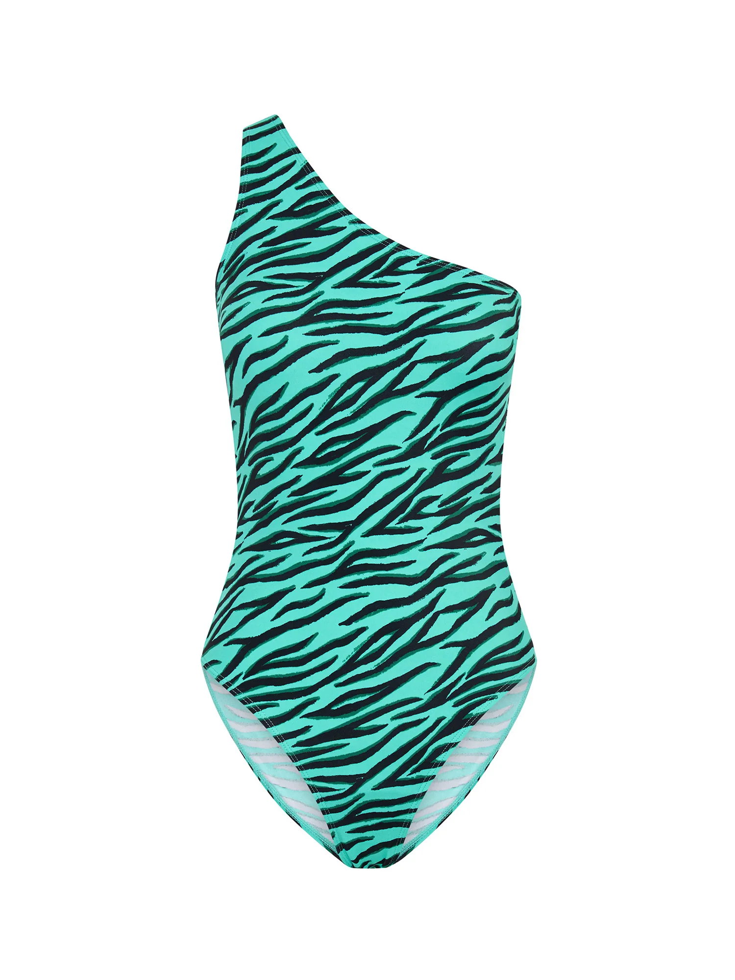 Swimwear One-Shoulder One-Piece Light Party Animal Green - Image 5