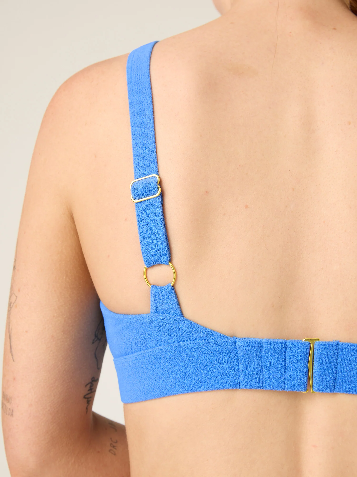 Swimwear Soft Stretch Plunge Bikini Top Ultramarine Blue - Image 3