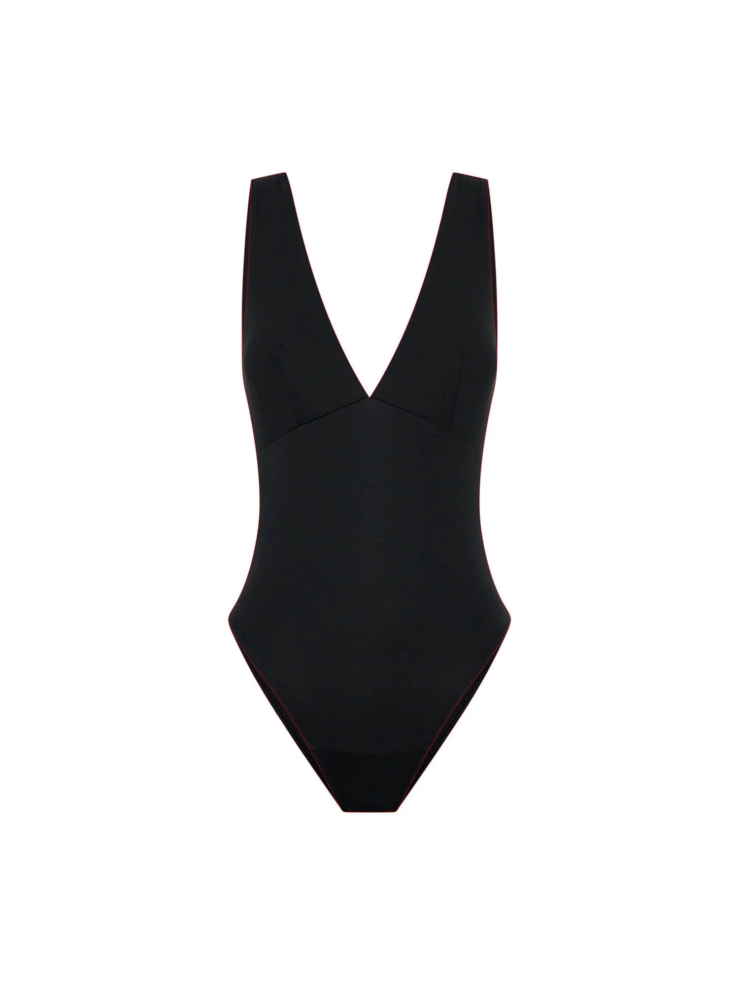 Swimwear V Plunge One Piece Light Black - Image 7